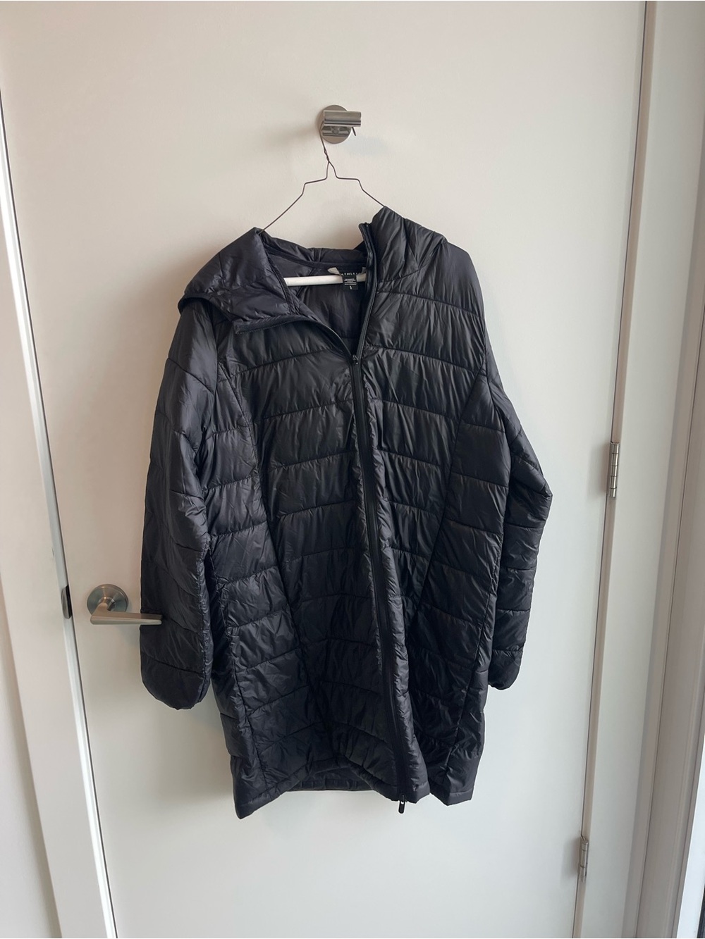 Athleta Aire Puffer Parka Black Jacket